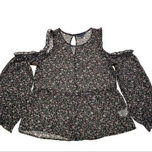 American Eagle Outfitters Cold Shoulder Sheer Top